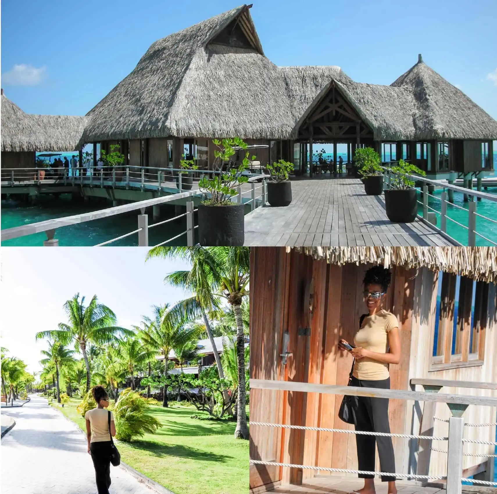 Collage of Conrad Bora Bora Nui grounds - What to do in Bora Bora