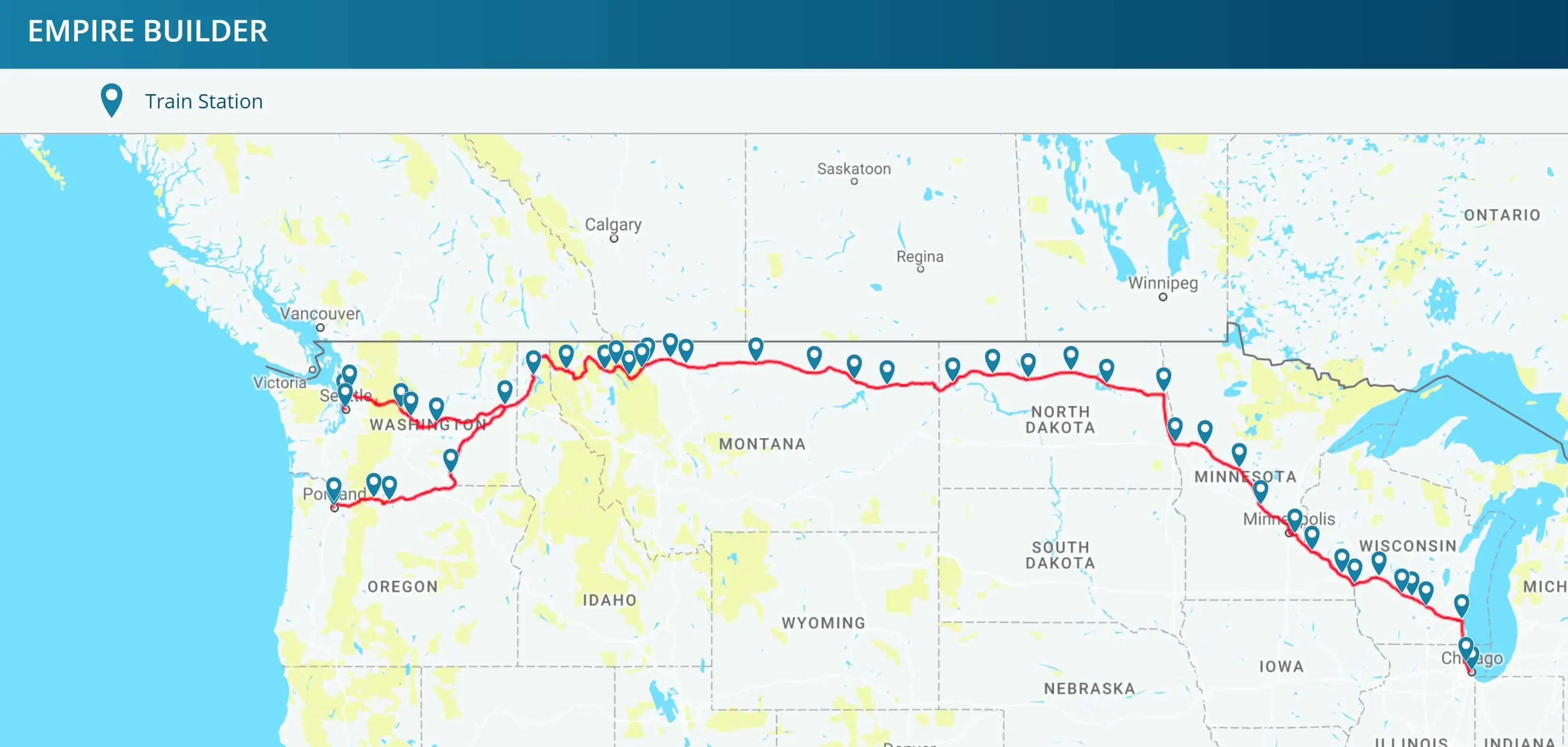 Empire Builder Route