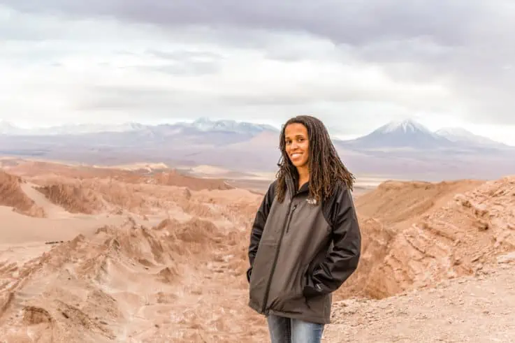 View of Moon Valley in the Atacama Desert