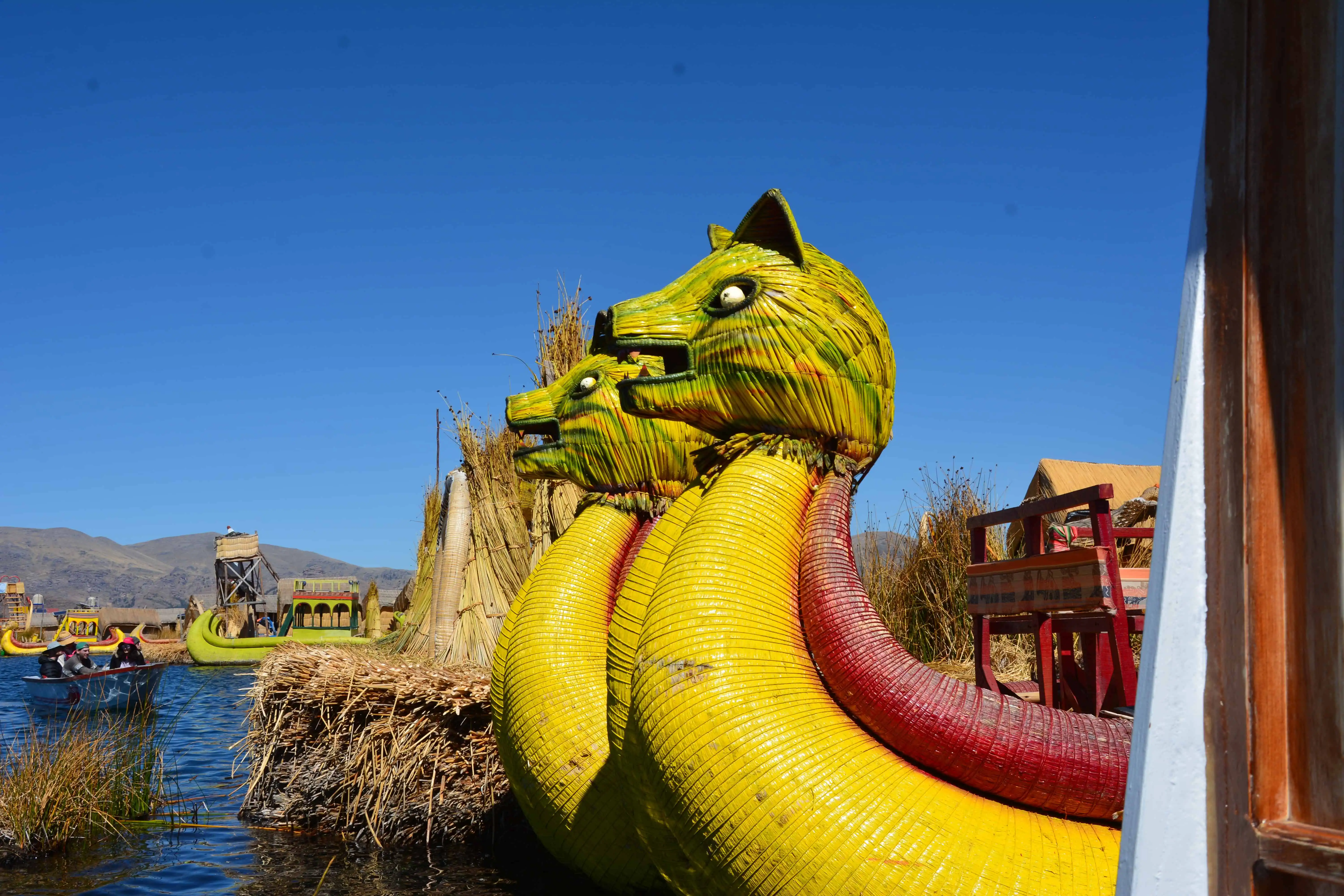 Reed Boat on Floating Islands, Lake Titicaca