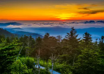 Romantic Getaways - Sunset over Clingman's Dome - Gatlinburg