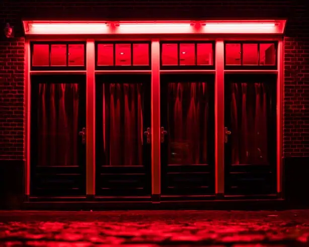 Windows in the Amsterdam Red Light District