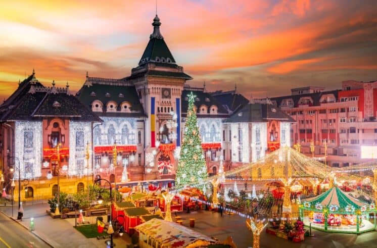 Christmas market in Craiova, Romania