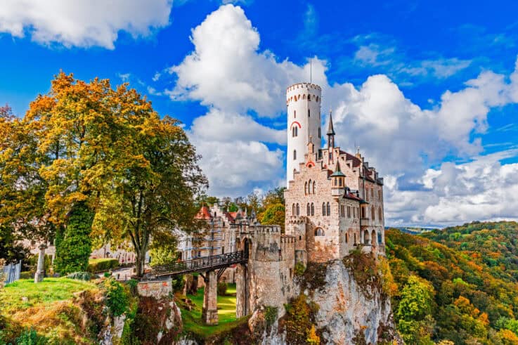 Liechtenstein Castle surrounded by lush greenery.