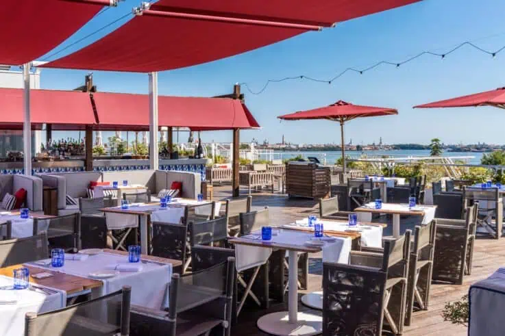 Rooftop patio at Sagra Restaurant