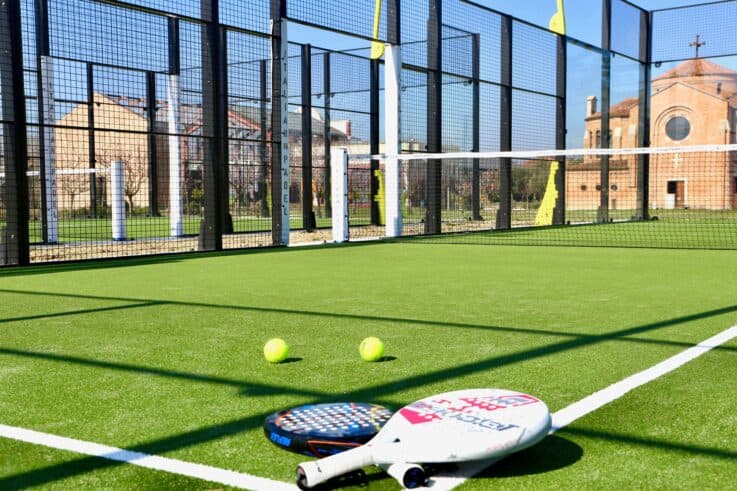 The resort's recently unveiled padel courts.